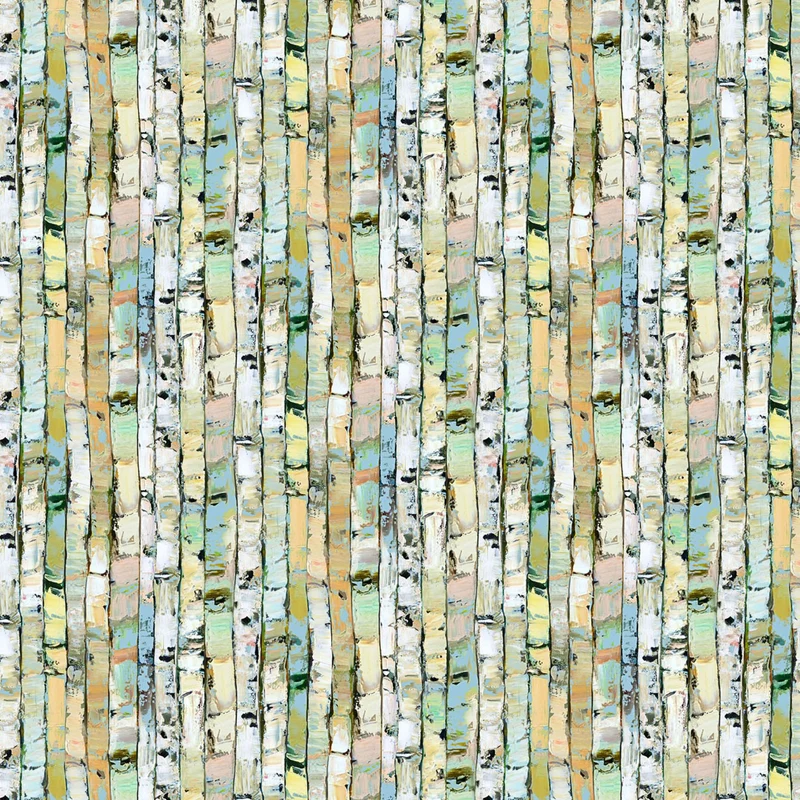 Canoe Lake Stripe Birch - Light Green Multi