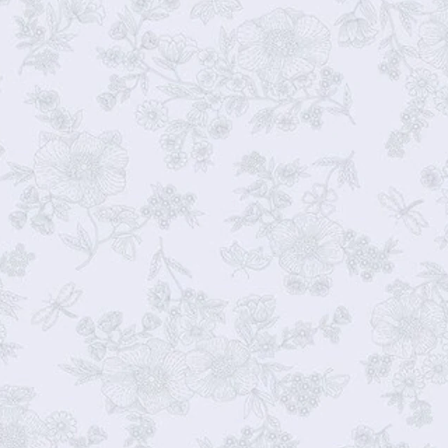 Cream and Sugar - Grey Detailed Floral