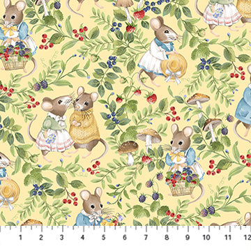 Country Mouse Scenic Mice - Yellow Multi
