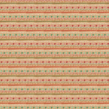 Very Merry Gingerbread Iced Candy Stripe - Tan