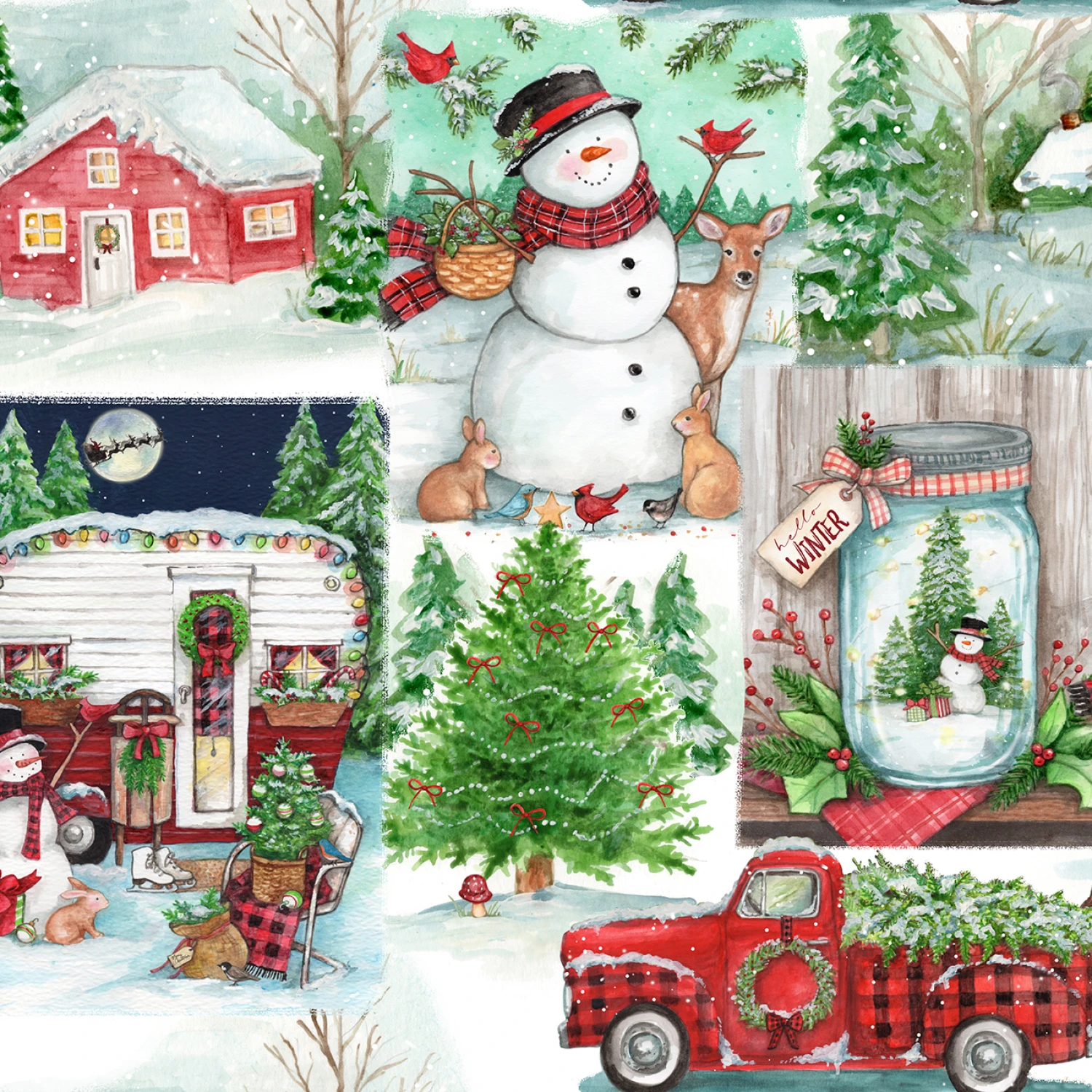 Frosty Snowman Winter Hollow Patch