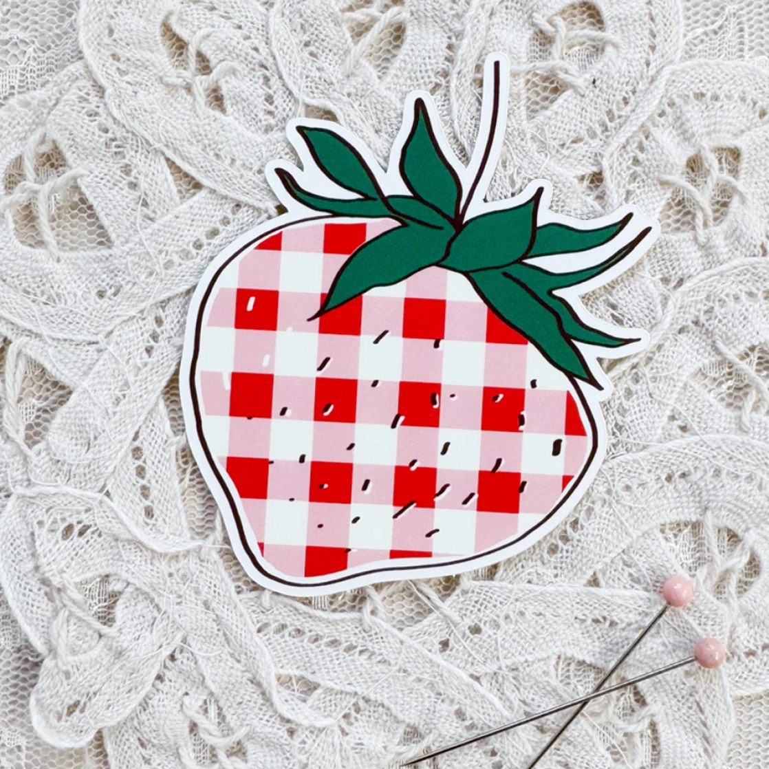 Check Strawberry - Sticker