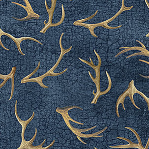 Naturescapes Birchwood Antlers - Dark Blue Multi