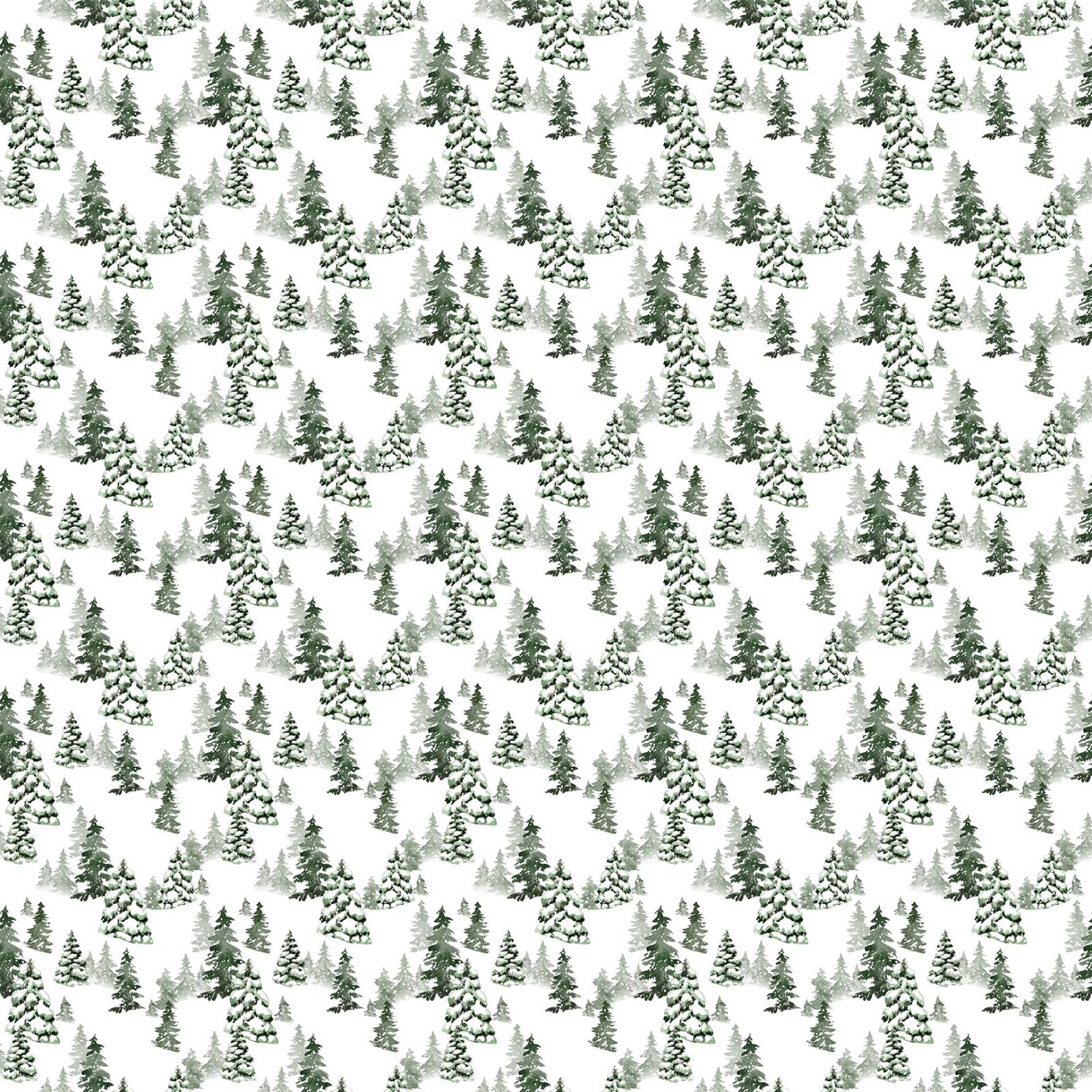 Snowbound Trees - White