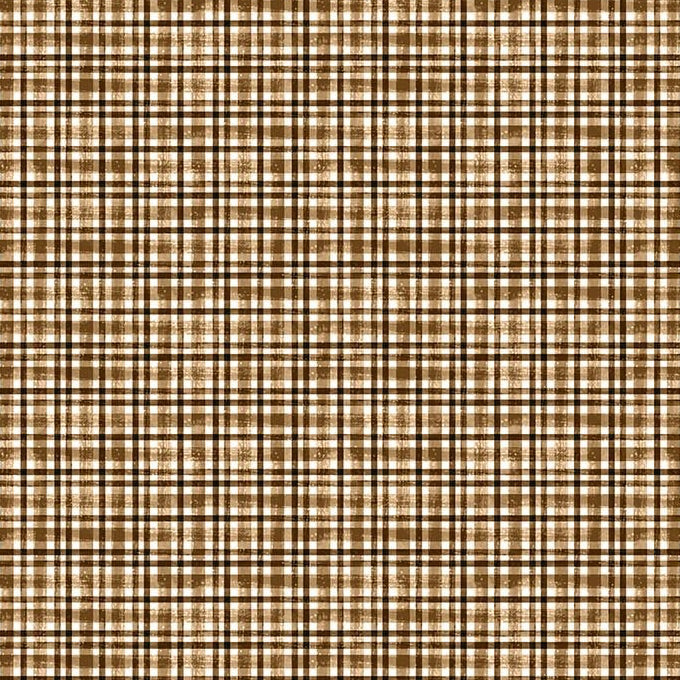 Snowbound Check - Caramel