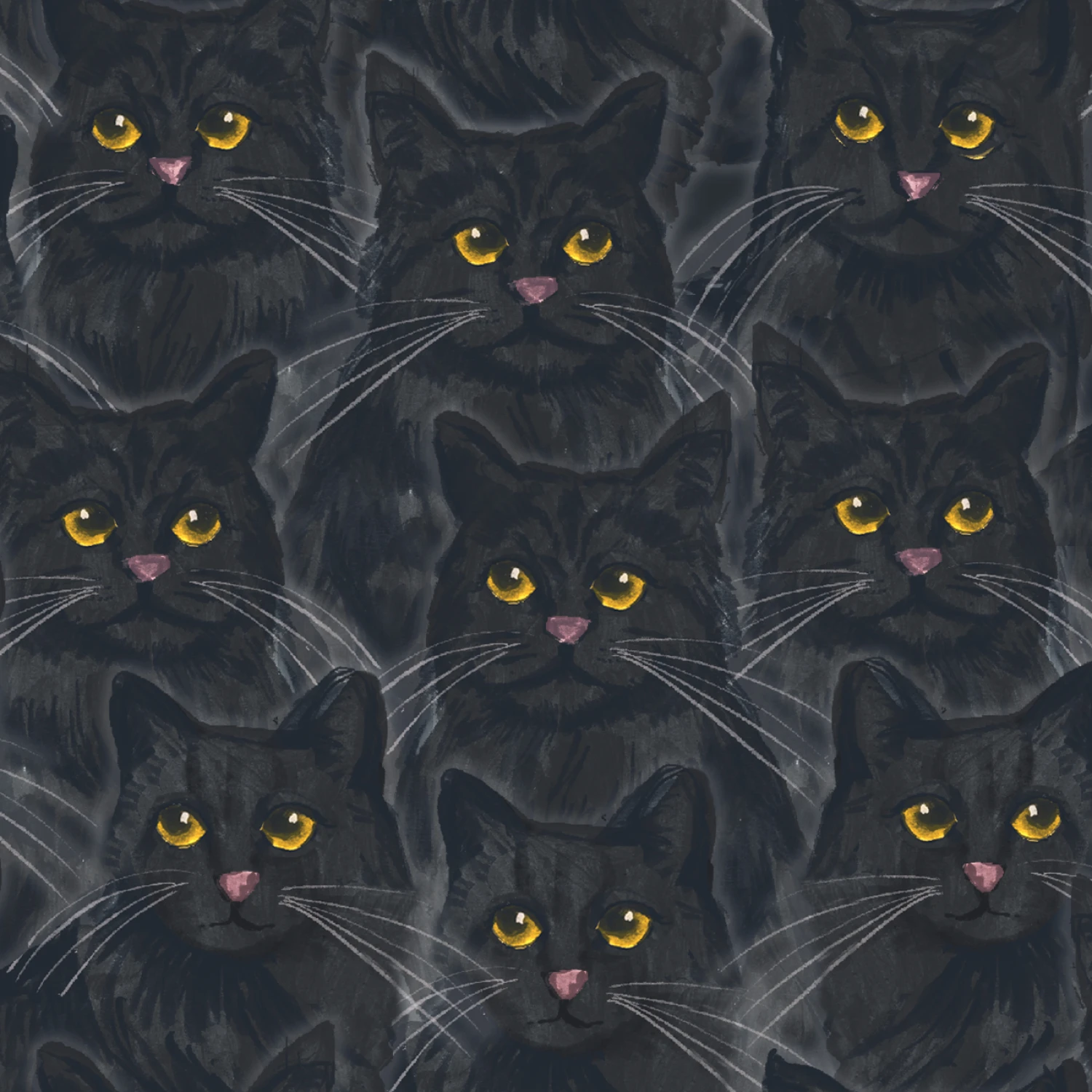 Midnight Prowl Black Mysterious Purrs