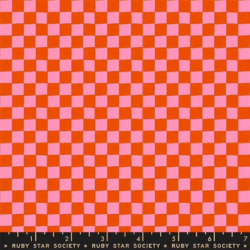 1-800 Calico Checks - Warm Red