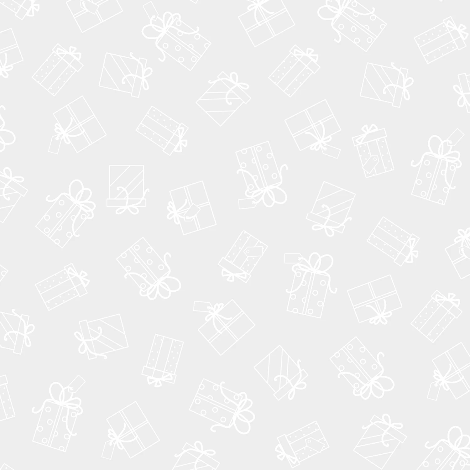 Gift Box Toss White on White