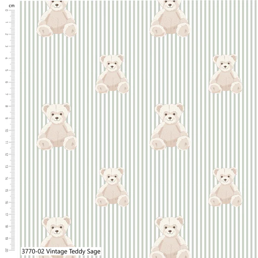 Toybox Treasures - Vintage Teddy - Sage