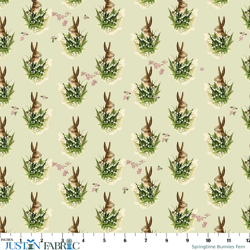 Springtime Bunnies - Fern Green