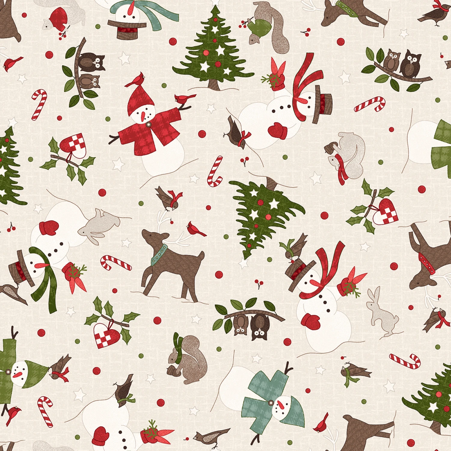 Snowtop Mountain Christmas Toss - Cream