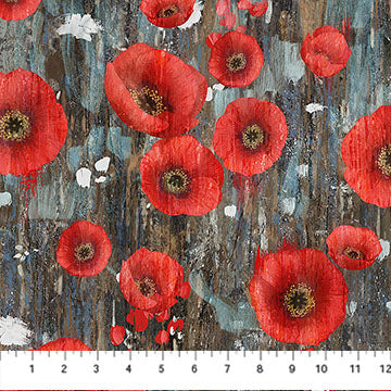 Poppy Meadow Poppy - Charcoal Multi