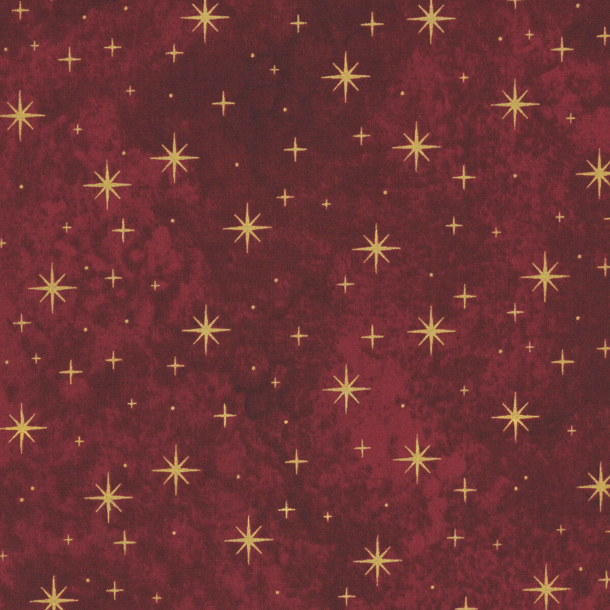 O' Christmas Tree Shimmer Stars - Dark Red Multi