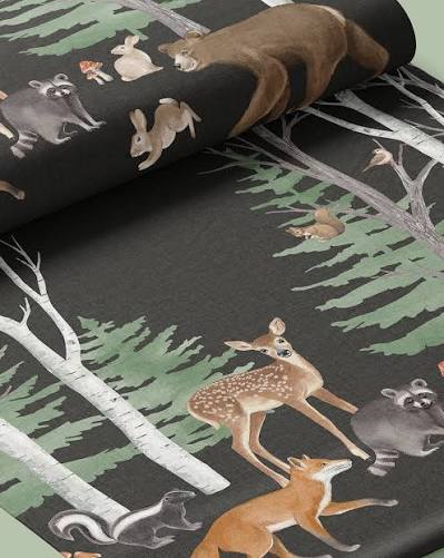 Tanglewood Panel - Charcoal Multi