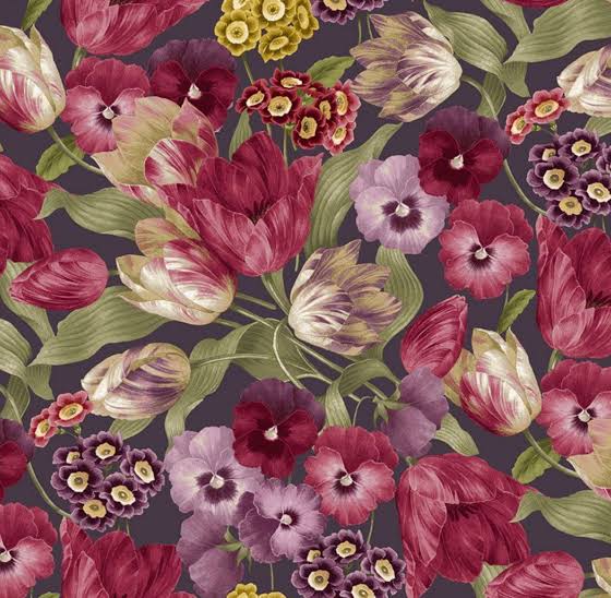 Laurel Fleur Packed Tulips and Pansy