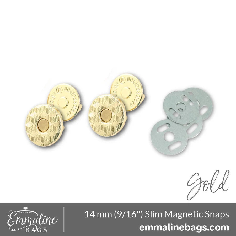 Magnetic Snap Closures: 9/16" (14 mm) SLIM (2 Pack)