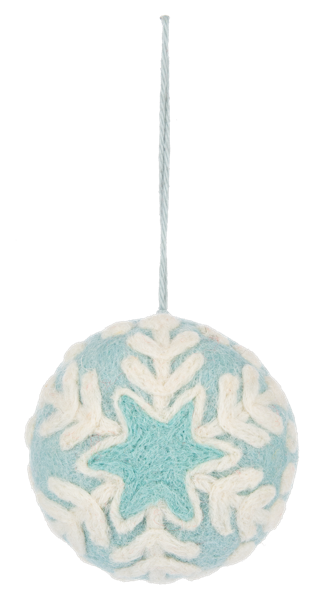 Stitched Snowflake Wool Ornaments