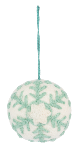 Stitched Snowflake Wool Ornaments