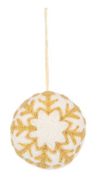 Stitched Snowflake Wool Ornaments