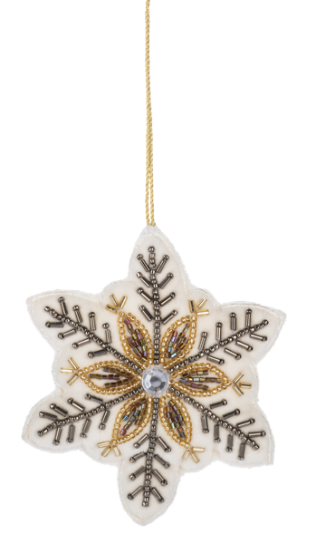 Beaded Snowflake Ornament