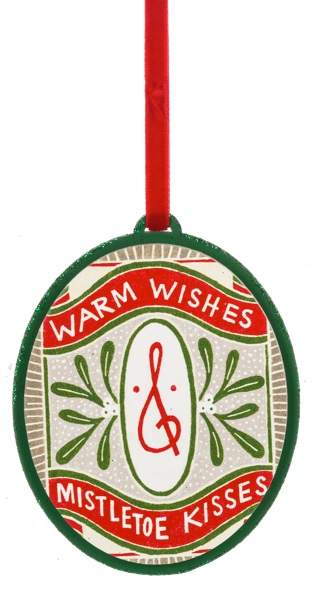 Retro Holiday Message Ornament