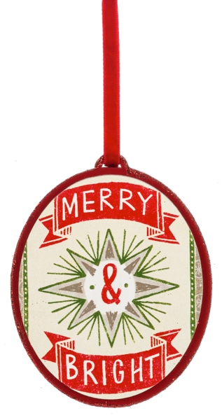 Retro Holiday Message Ornament