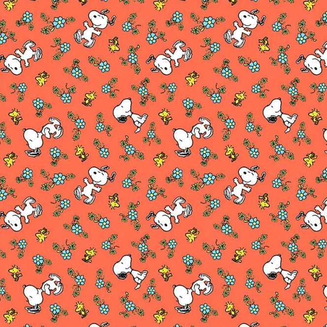 Peanuts Floral - Red