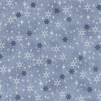 Snow Crystals Small Snowflakes - Light Blue and Silver