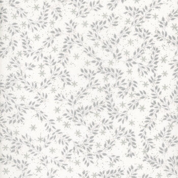 Snow Crystals Snowflake Vines - White and Silver