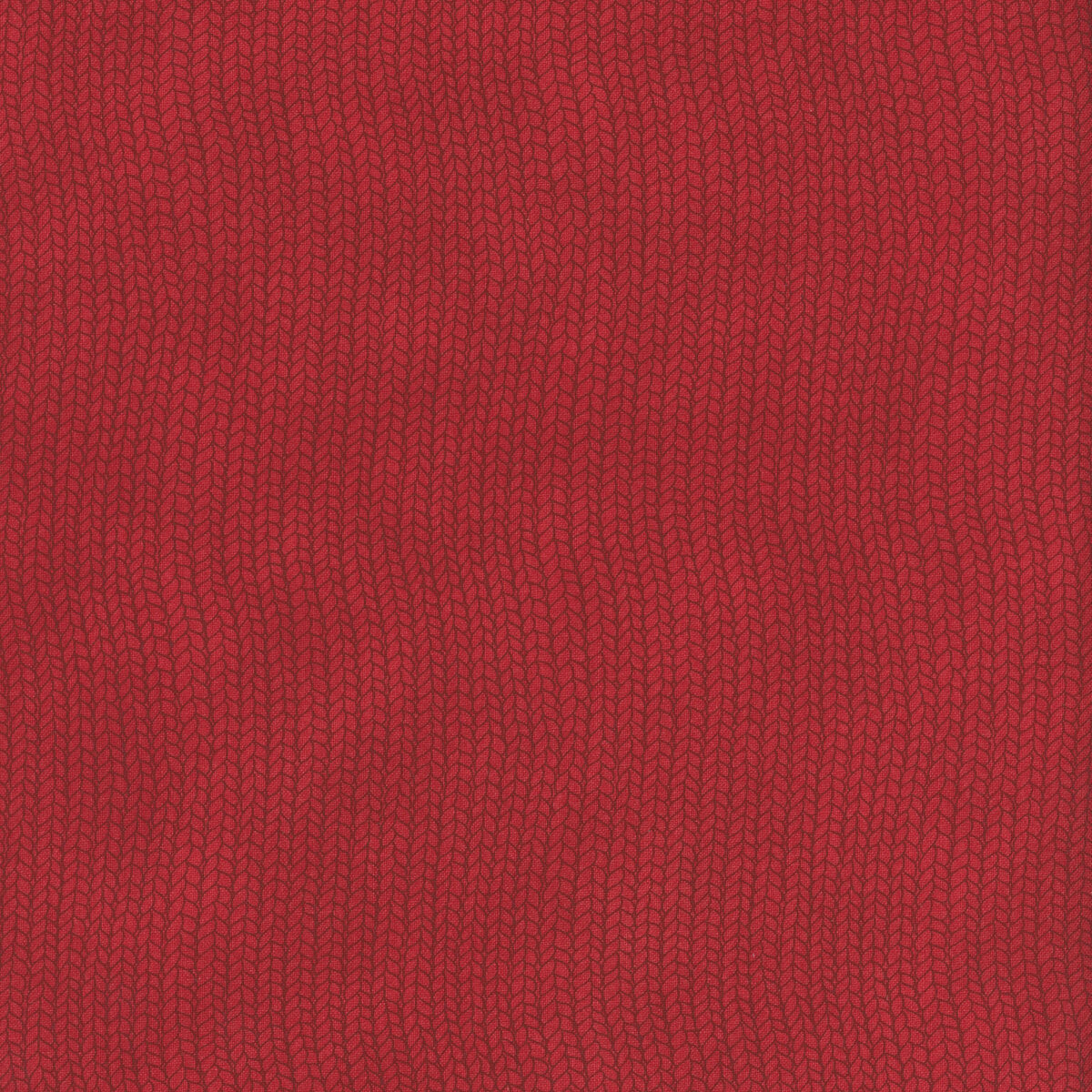 When Snow Falls Stocking Weave Stripes - Berry Red