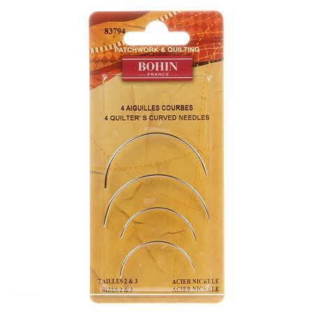 Bohin 4 Quilter's Curved Needles