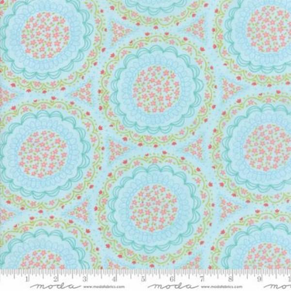 Home Sweet Home Blue Floral Circle 1/4m