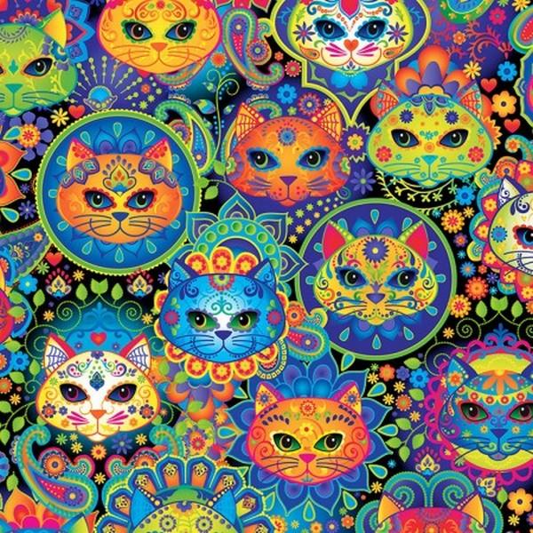 Bright Cat Sugar Skulls