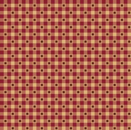 Liberty Star Red Gingham Star