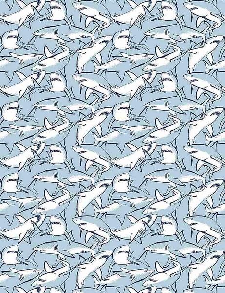 Bootylicious Shark Infested Water Fat Quarter