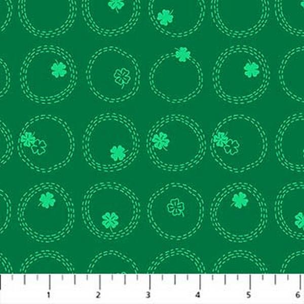 Lucky Charms Green Clover Fat Quarter