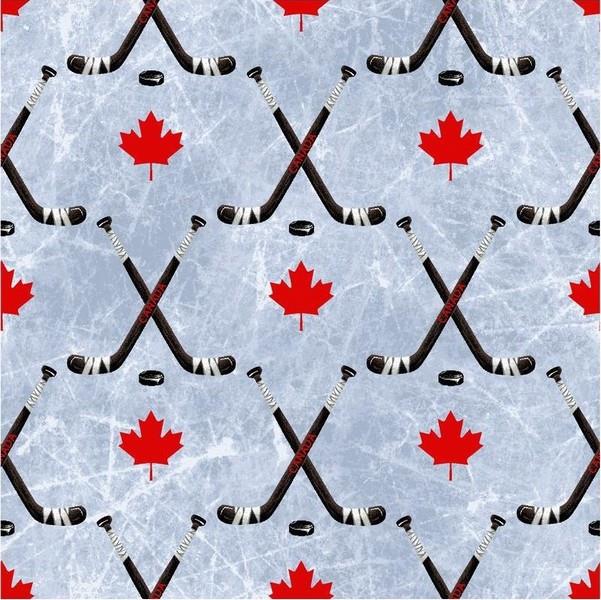 Canada Hockey Sticks Fat Quarter