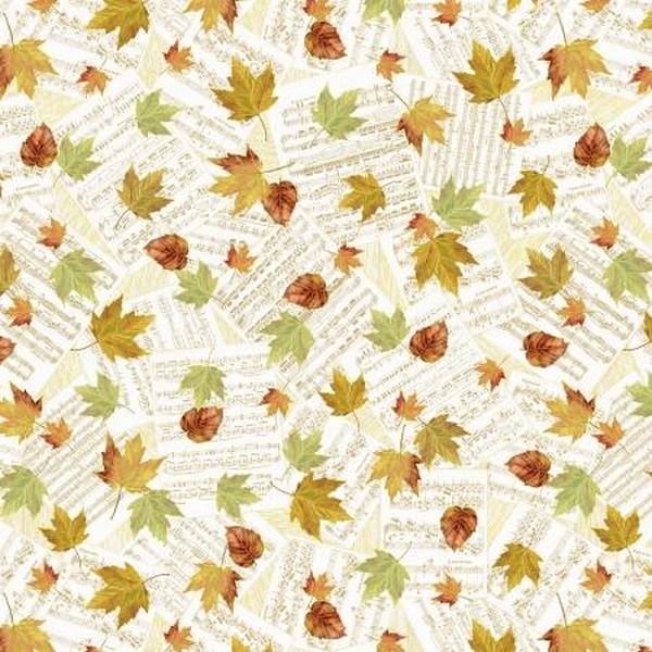 Autumn Symphony with Music Notes Fat Quarter