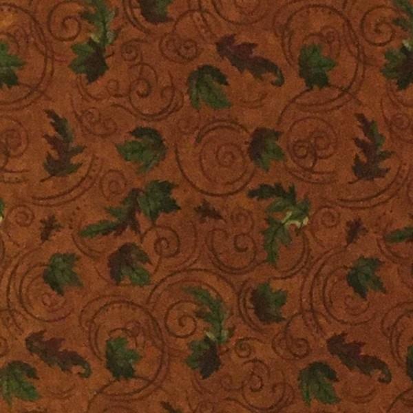 Turning Leaves Rust/ Green/ Brown Leaves Fat Quarter