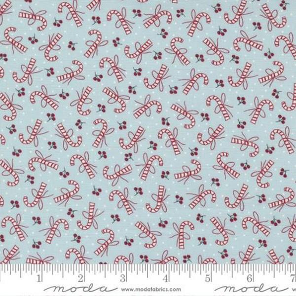 I Belive in Angels Candy Canes Frosty Morning Fat Quarter