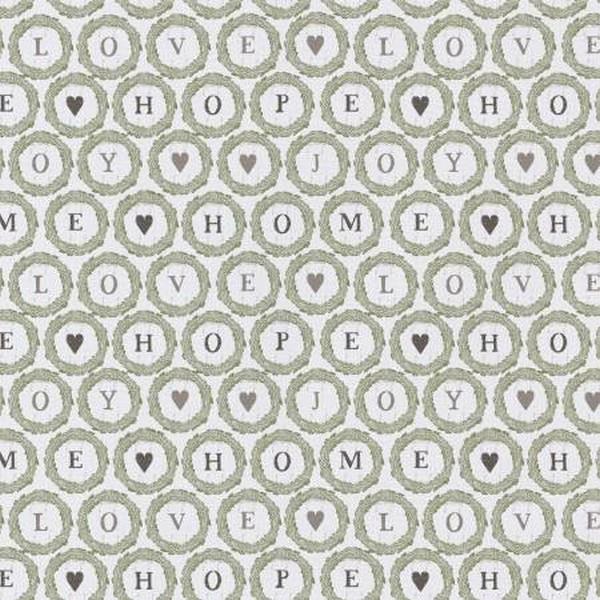 Home Wreath White Fat Quarter