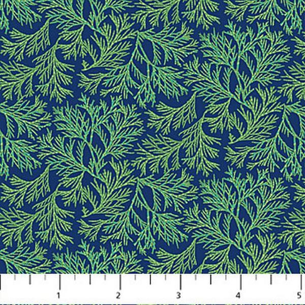 Wild Evergreen Navy Fat Quarter