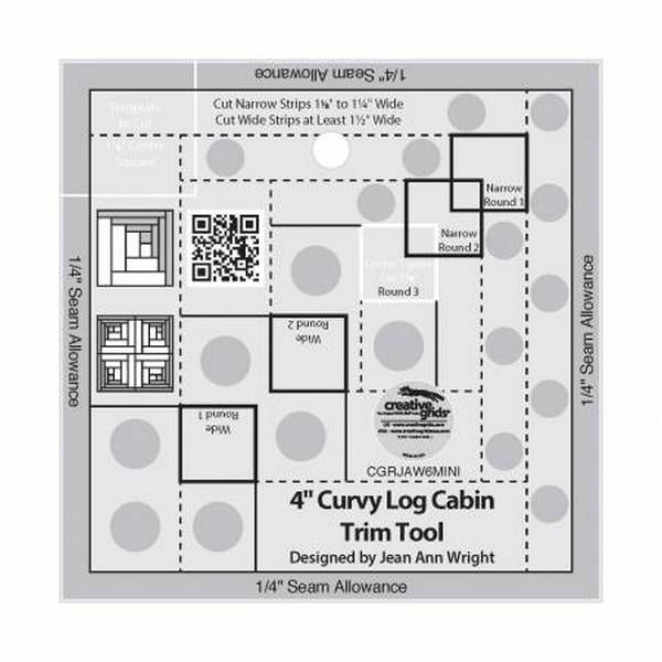 Creative Grids 4" Curvy Log Cabin Trim Tool at The Quilt Store