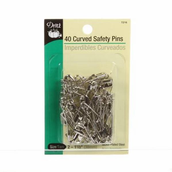 Dritz Curved Safety Pins 1 1/2" Size 2