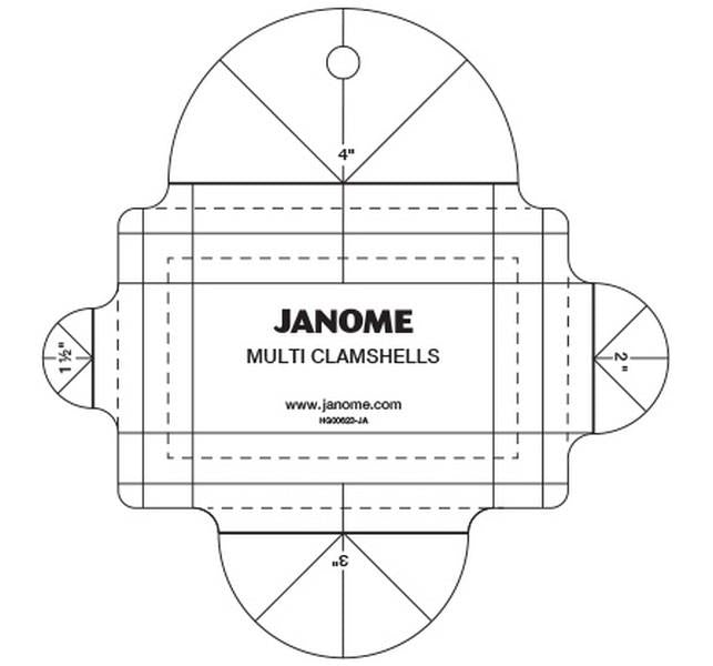 Janome Sew Comfortable Multi Clamshell Quilting Ruler
