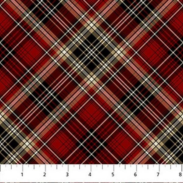 For the Love of Pete Red Diagonal Plaid