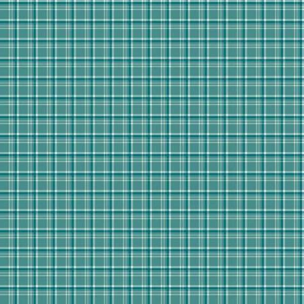 Arrival of Winter Teal Plaid