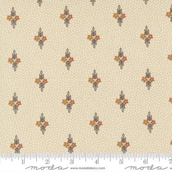 Fluttering Leaves Daisy Duo Floral Dots Tan