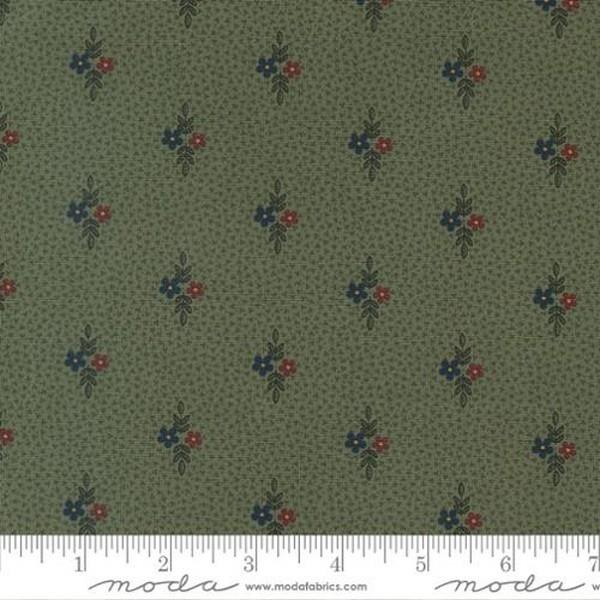 Futtering Leaves Daisy Duo Floral Dot Dark Green
