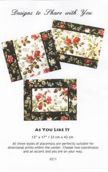 As You Like It Placemats